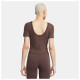 Nike Γυναικεία κοντομάνικη μπλούζα Sportswear NK CHLL KNT MRIB SS Top